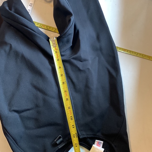 VTG 70 80s Ski Bib Overall Wool Blend Spandex Stirrup Jumpsuit Black Womens 6-8 - Picture 12 of 16